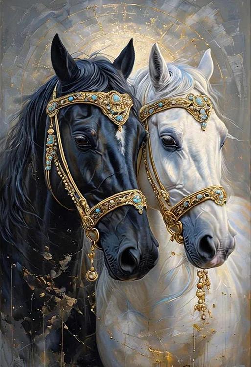 Paint by Numbers Kit Two Horses