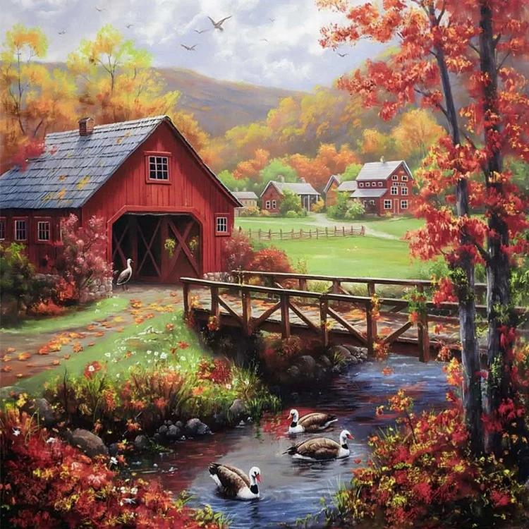 Paint by Numbers Kit Cabin In The Forest