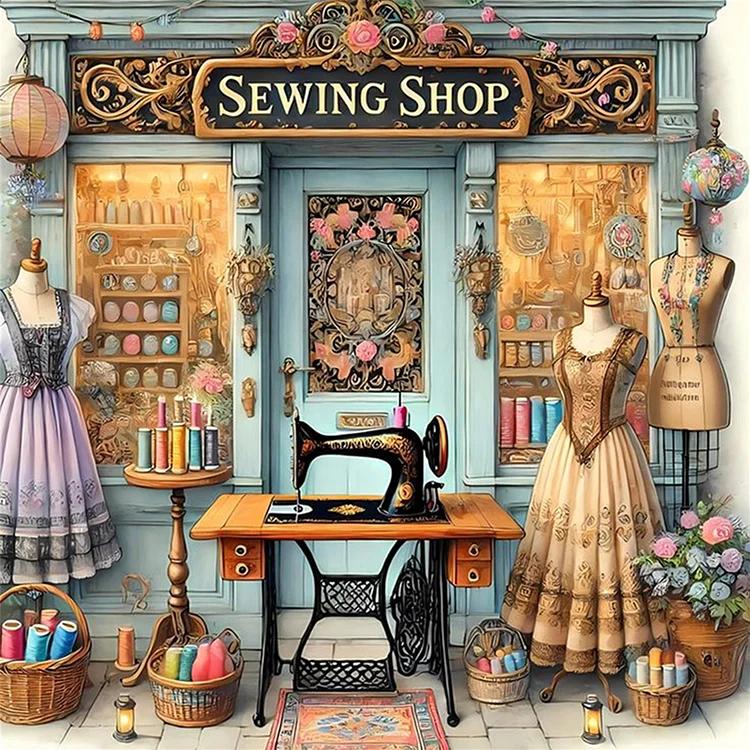 Paint by Numbers Kit Sewing Shop