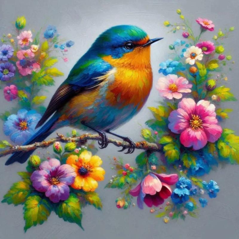 Paint by Numbers Kit Flowers and Birds