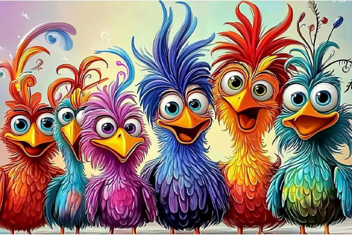 Paint by Numbers Kit Colorful Birds