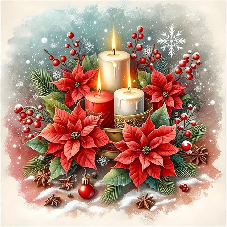 Paint by Numbers Kit Christmas Candles