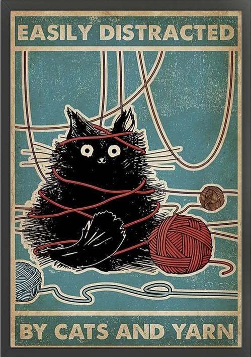 Paint by Numbers Kit Cat Poster