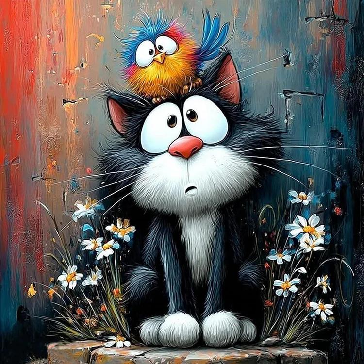 Paint by Numbers Kit Cat And Bird