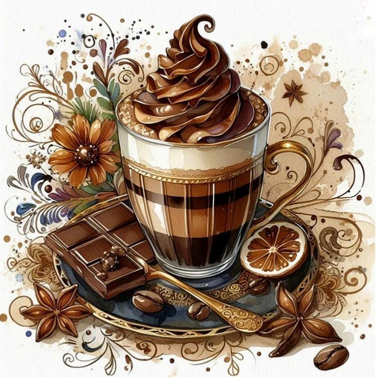 Paint by Numbers Kit Chocolate And Ice Cream