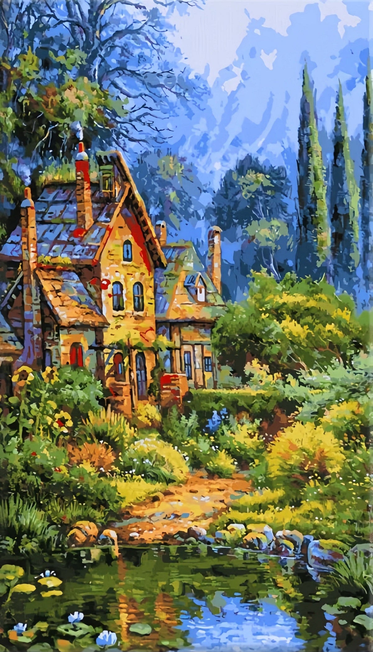 Paint by Numbers Kit Beautiful Village