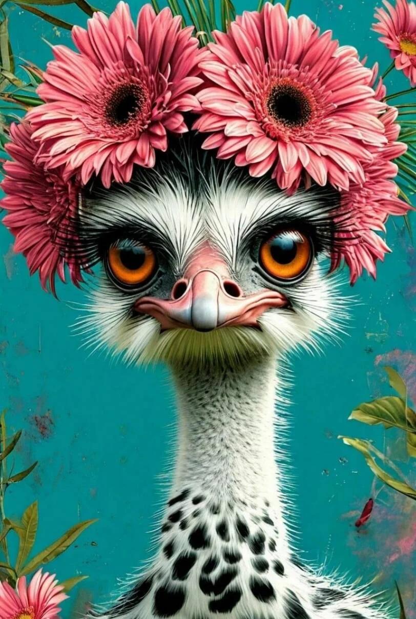 Paint by Numbers Kit Ostrich