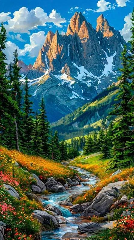 Paint by Numbers Kit Beautiful Scenery