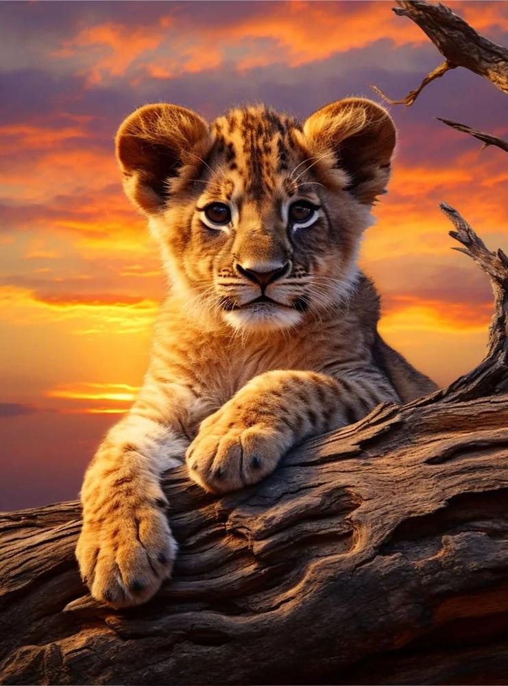 Paint by Numbers Kits Little Tiger