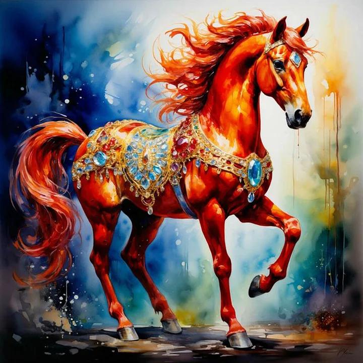Paint by Numbers Kit Abstract Horse