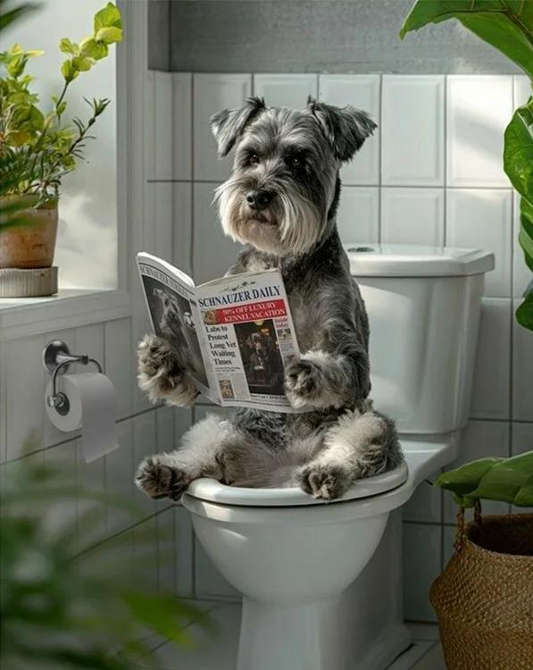 Paint by Numbers Kits The Dog Reading The Newspaper