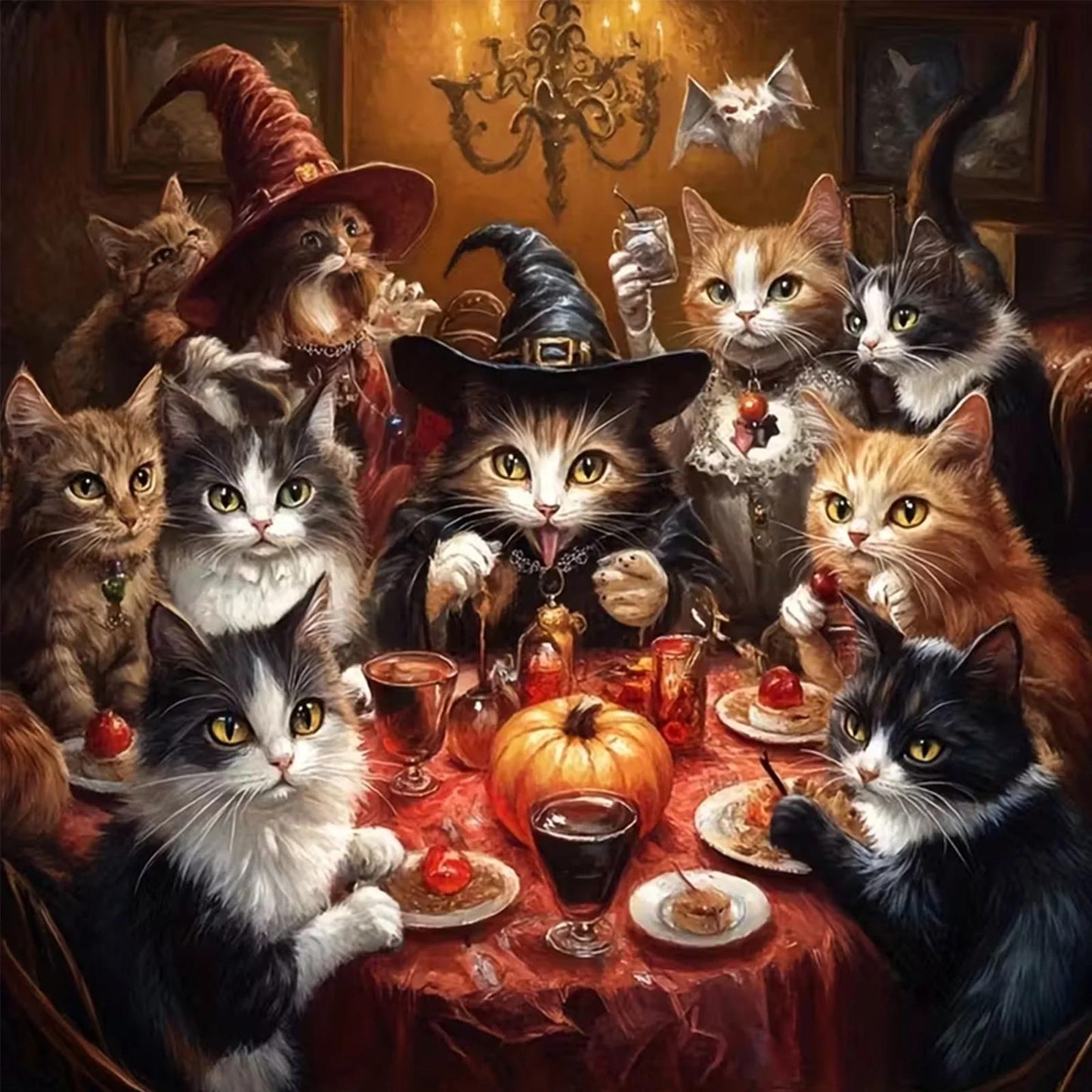 Paint by Numbers Kit Cat Party