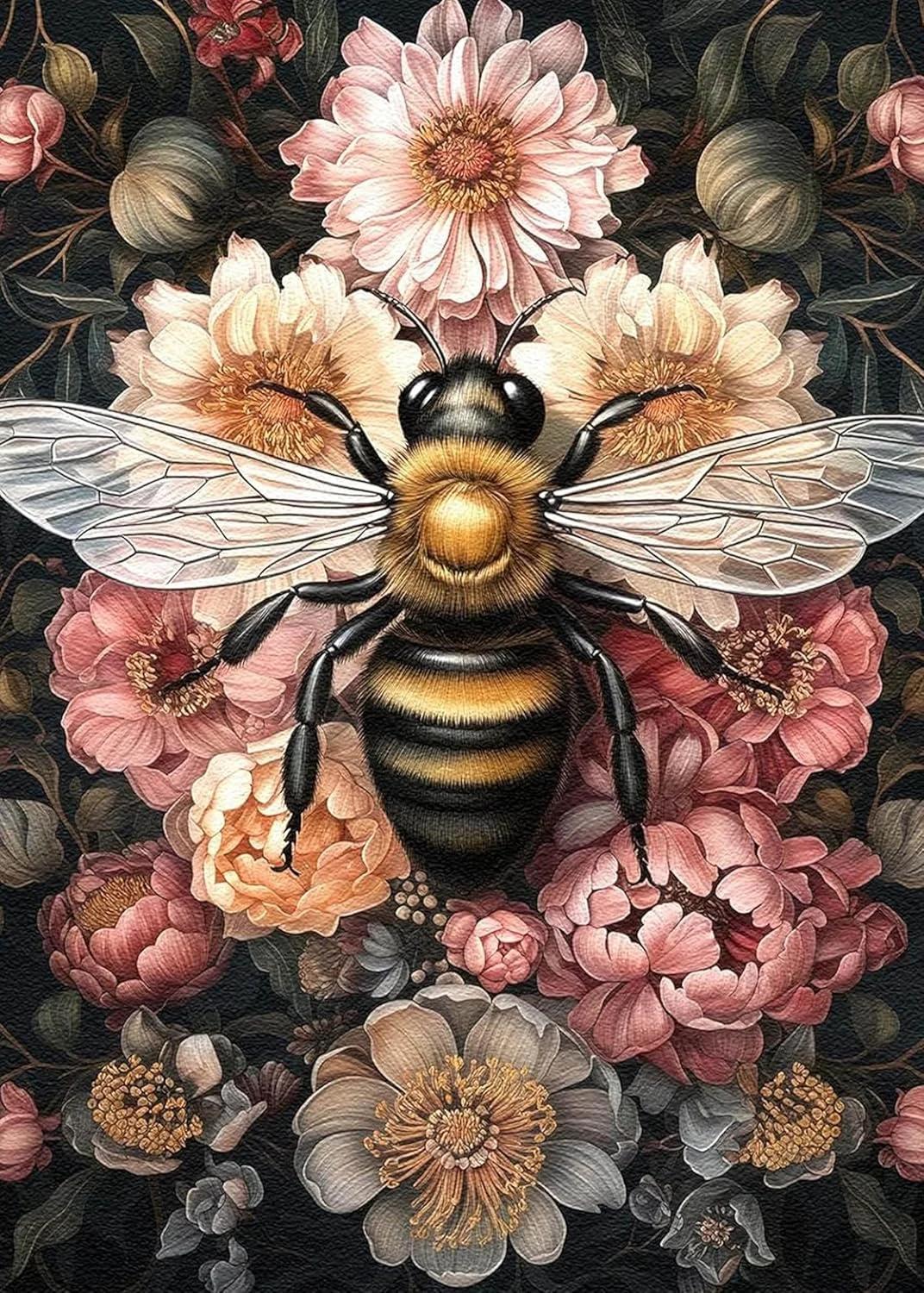 Paint by Numbers Kits Bees In Flowers