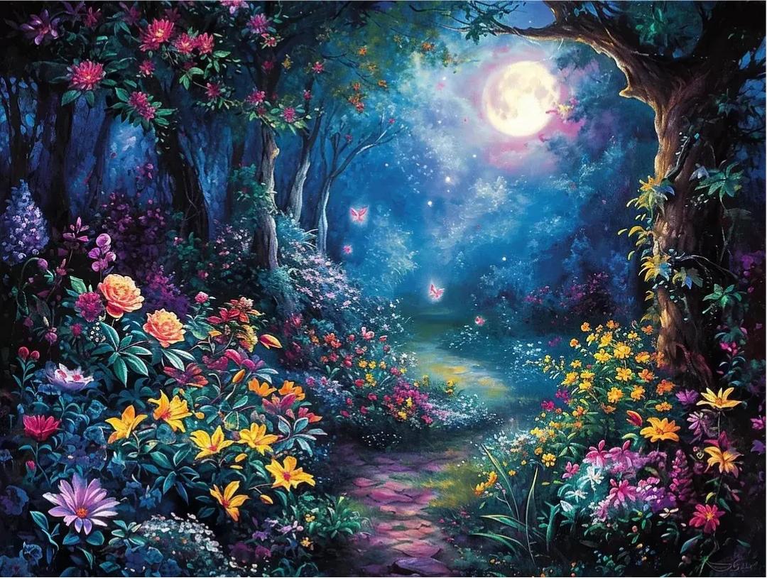 Paint by Numbers Kits Forest Night View