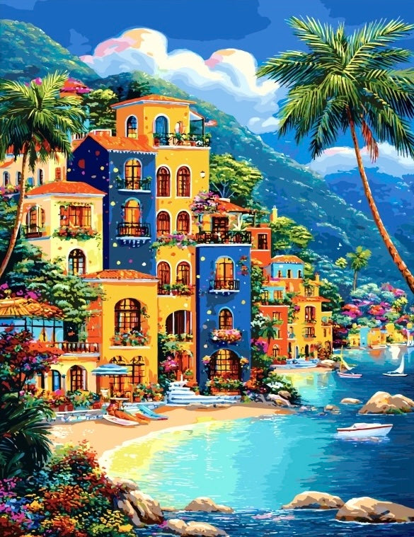 Paint by Numbers Kits Seaside House