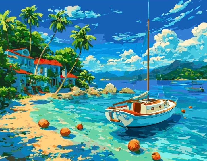 Paint by Numbers Kits Seaside Scenery