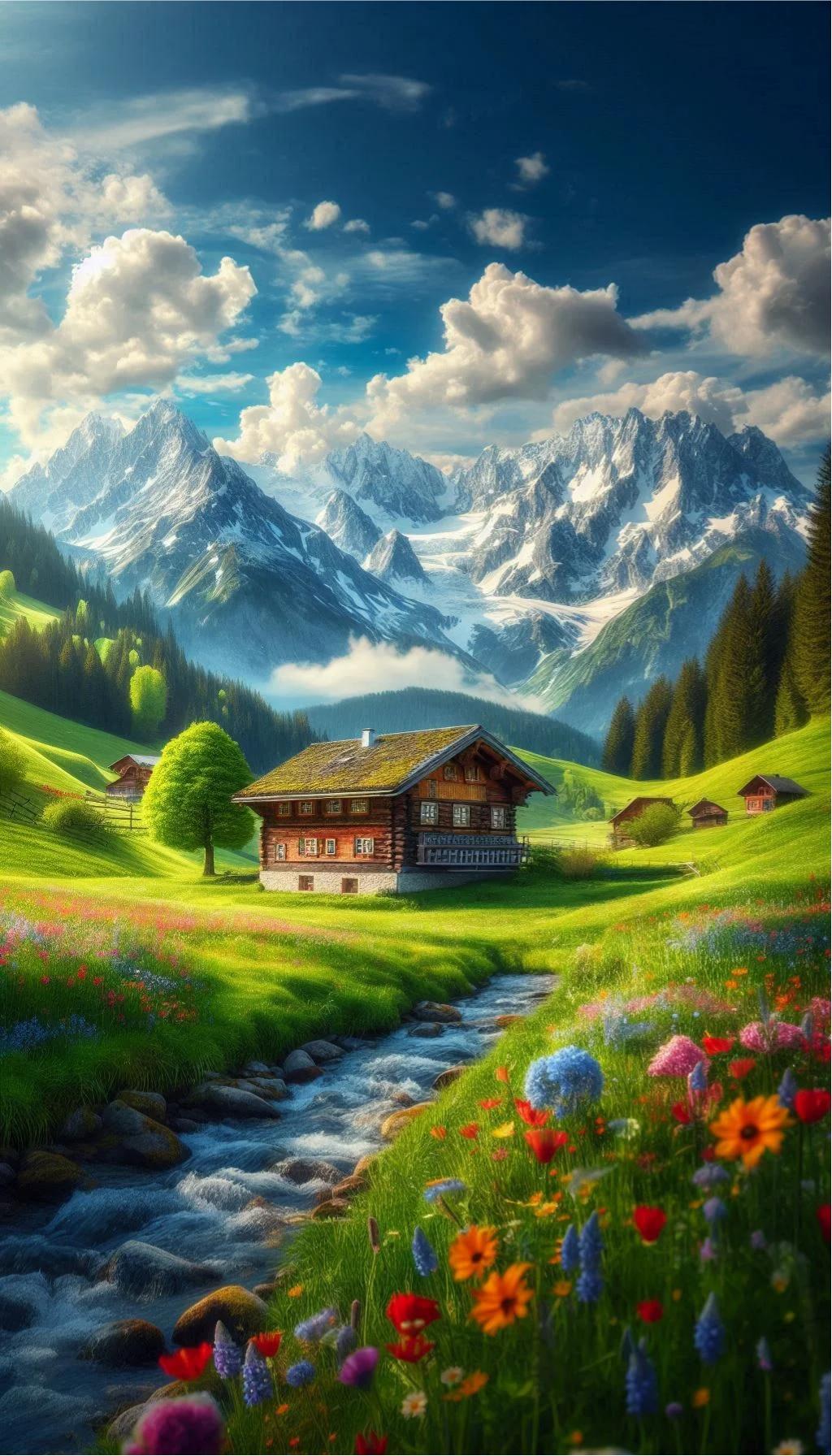 Paint by Numbers Kit Beautiful Wilderness Scenery