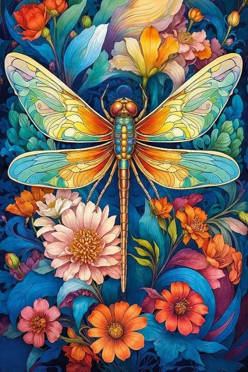 Paint by Numbers Kit Dragonfly