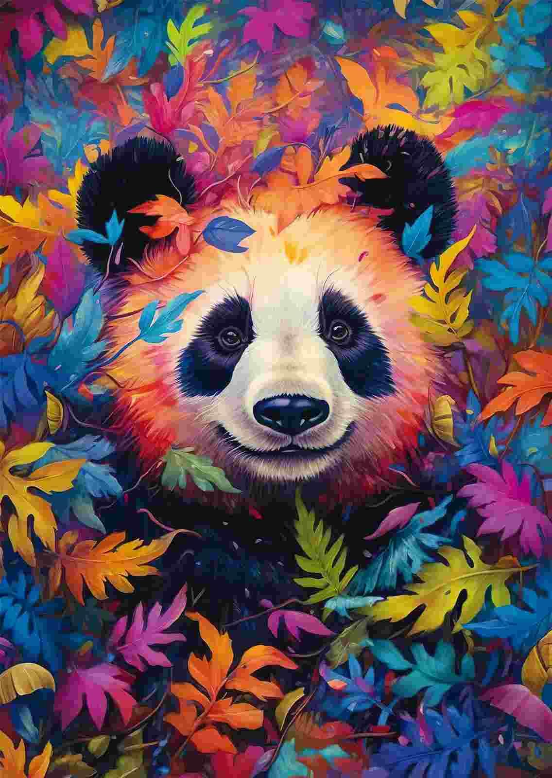 Paint by Numbers Kits Abstract Colorful Panda