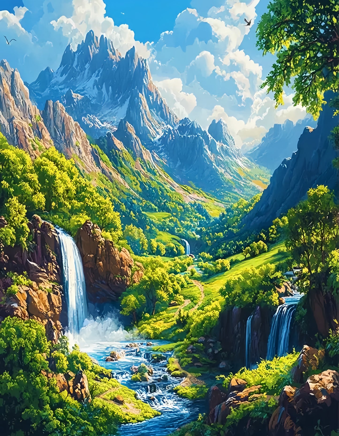 Paint by Numbers Kits Snow Mountain Scenery