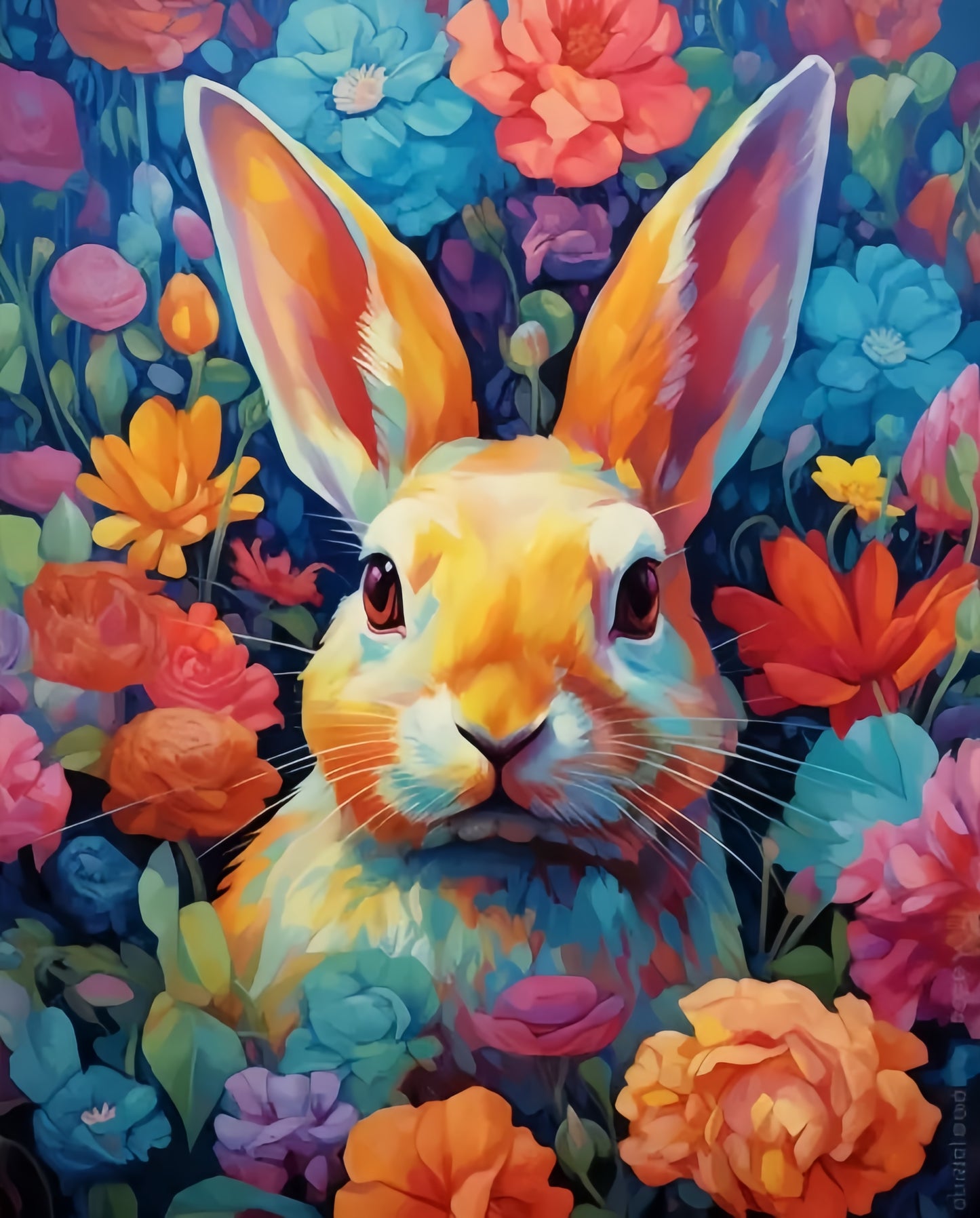 Paint by Numbers Kits Abstract Colorful Rabbit