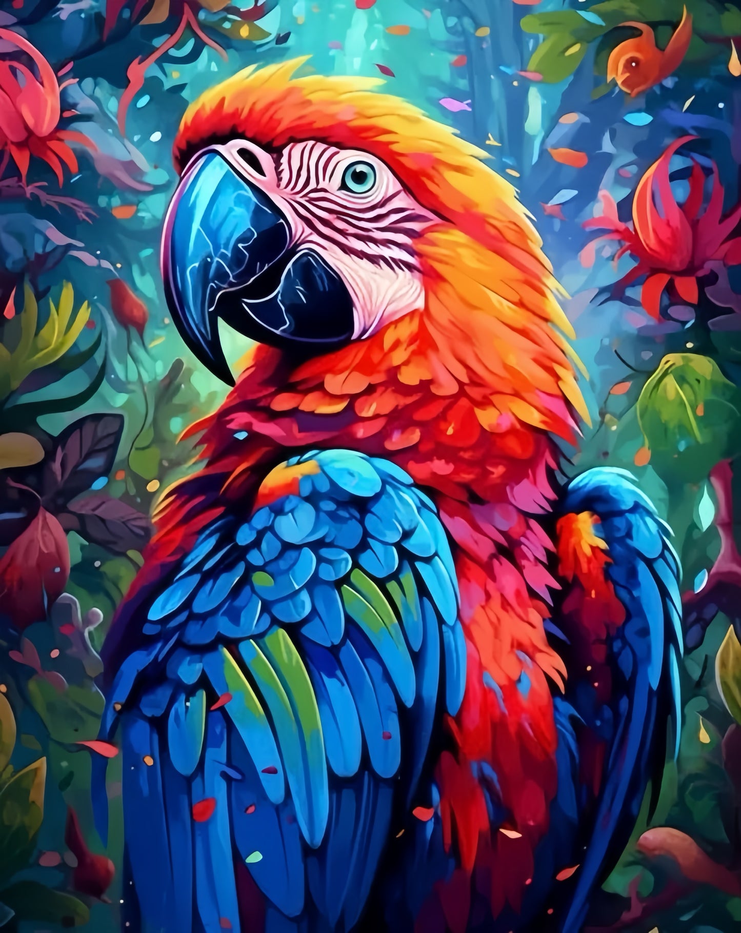 Paint by Numbers Kits Abstract Colorful Parrot