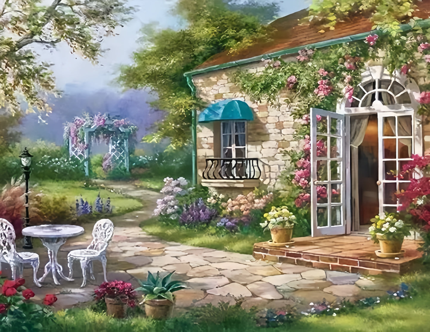 Paint by Numbers Kits Garden House