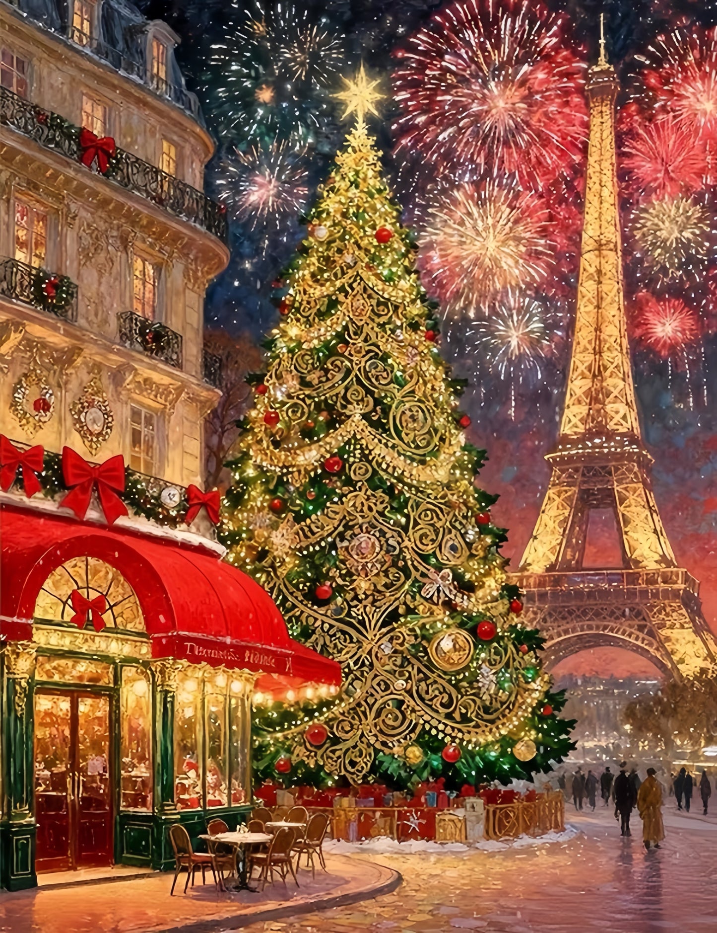 Paint by Numbers Kits Christmas Street Scene