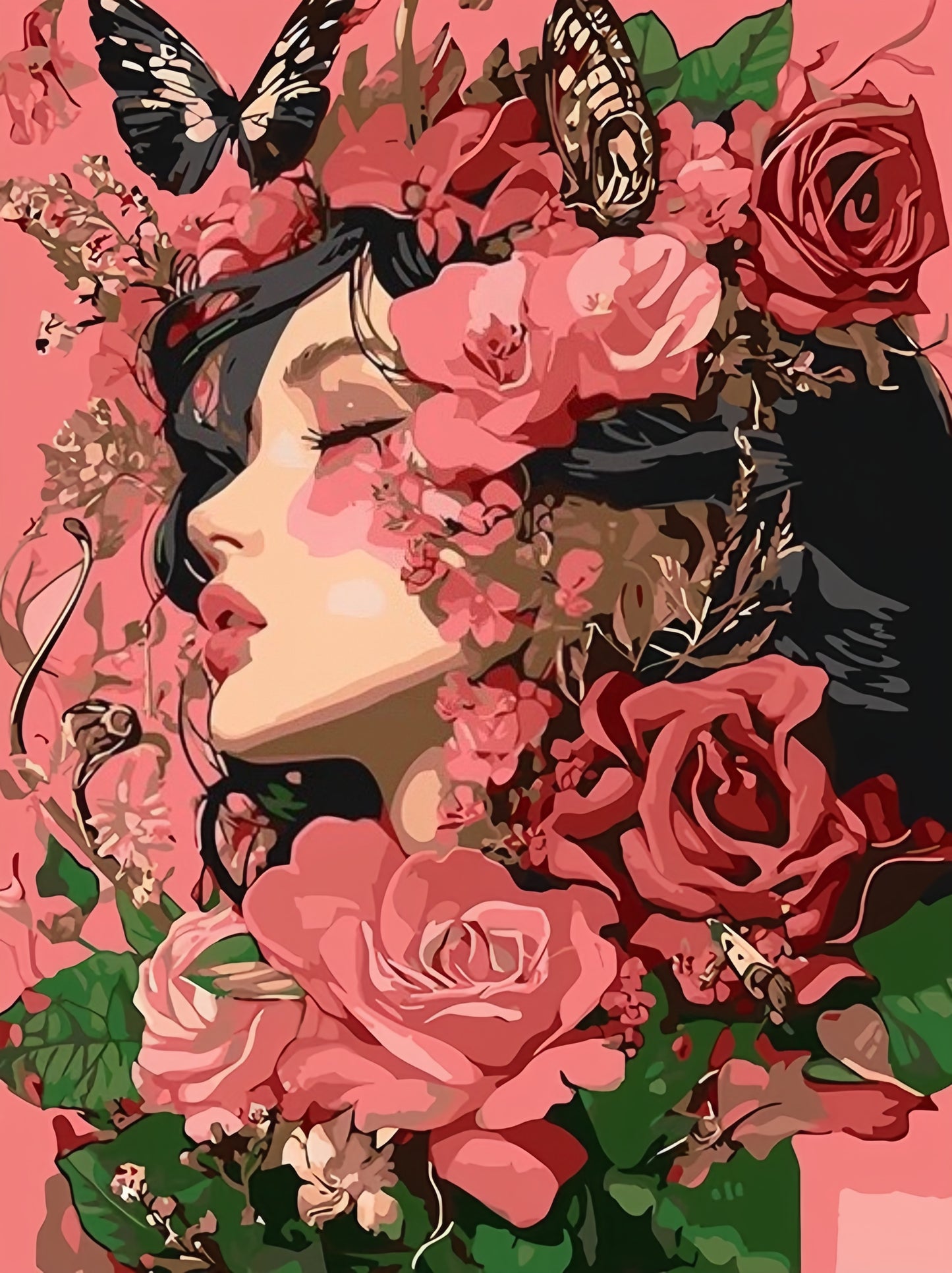 Paint by Numbers Kits Flower Woman