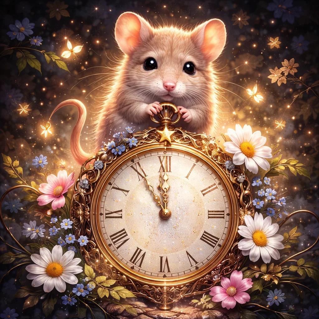 Paint by Numbers Kit Hamster and Clock