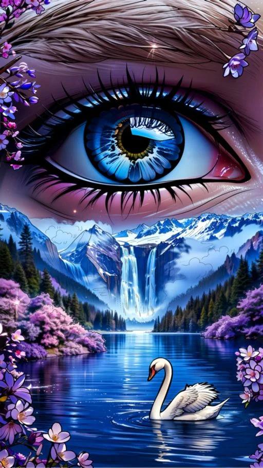 Paint by Numbers Kit Abstract Eyes