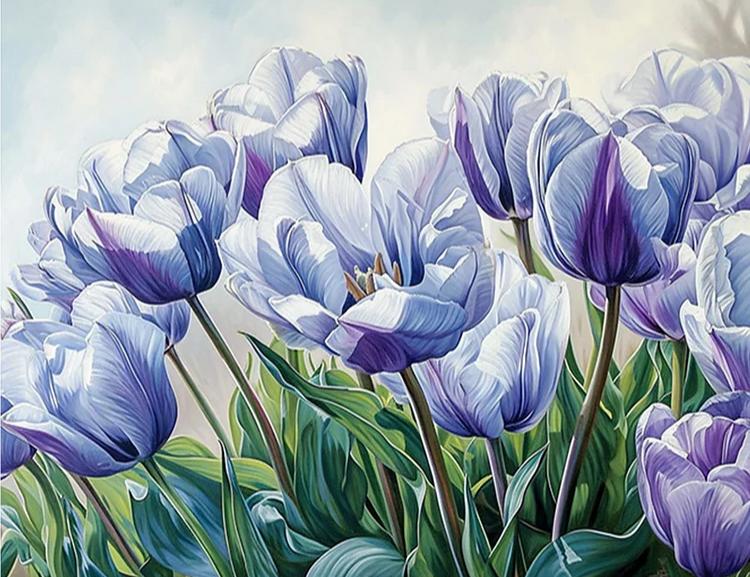 Paint by Numbers Kits Purple Flowers