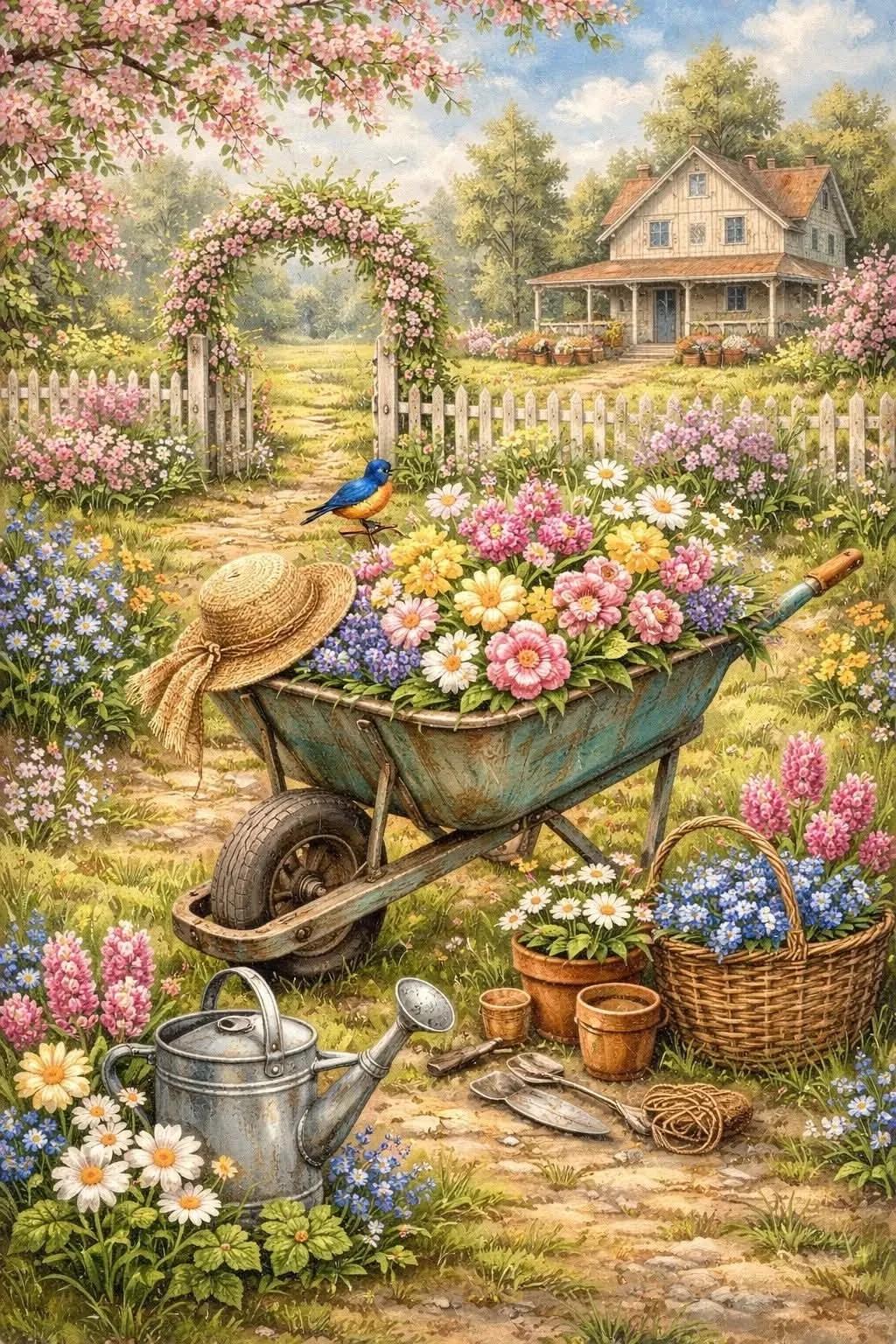 Paint by Numbers Kit Garden House