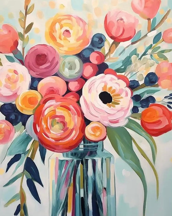 Paint by Numbers Kits Colorful Flowers