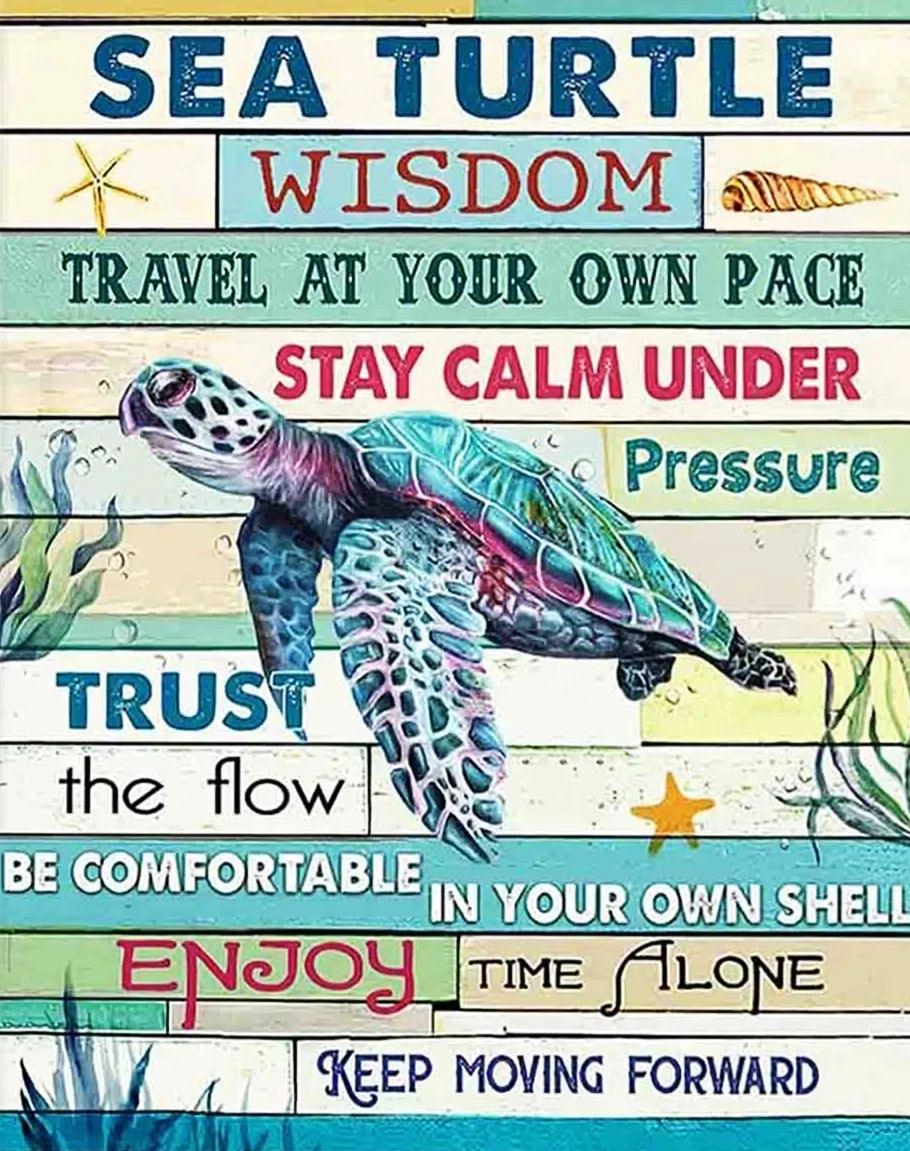 Paint by Numbers Kits Sea Turtle Poster
