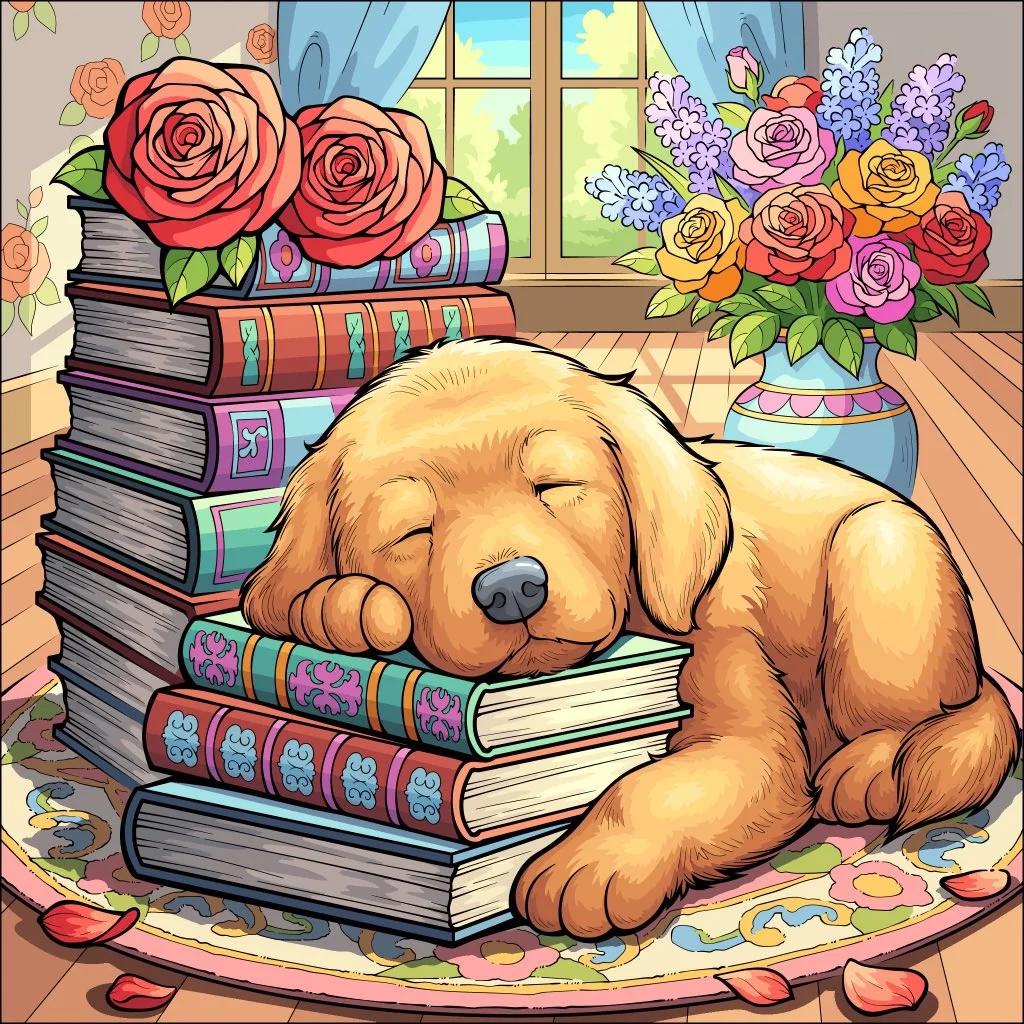 Paint by Numbers Kit Cute Puppy