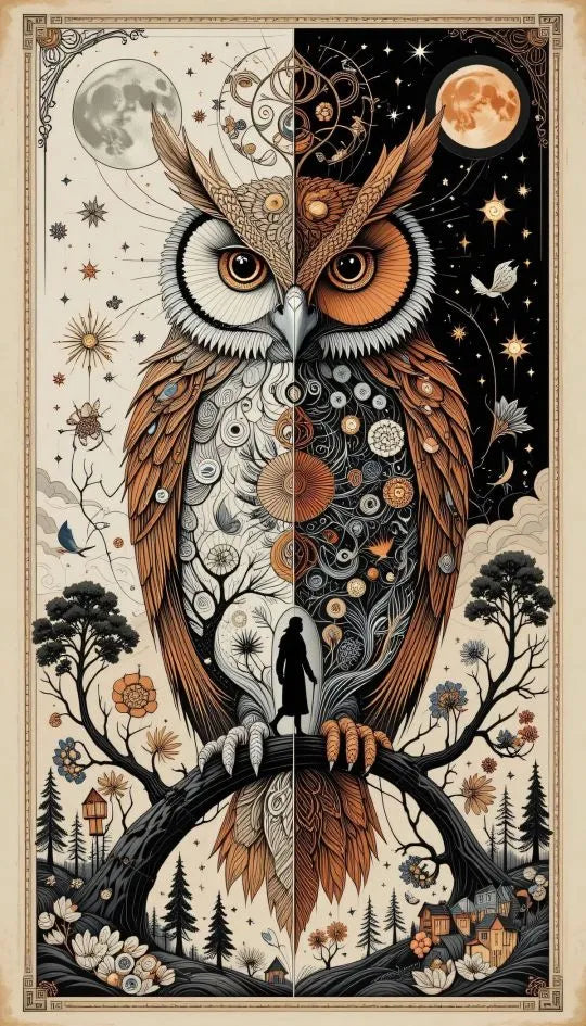 Paint by Numbers Kit Abstract Owl