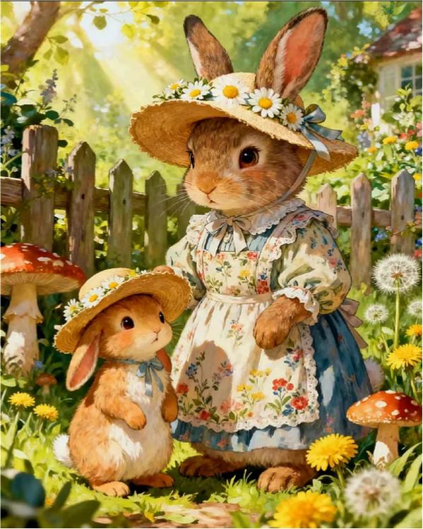 Paint by Numbers Kits Cute Bunny