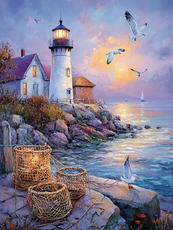 Paint by Numbers Kits Seaside Scenery