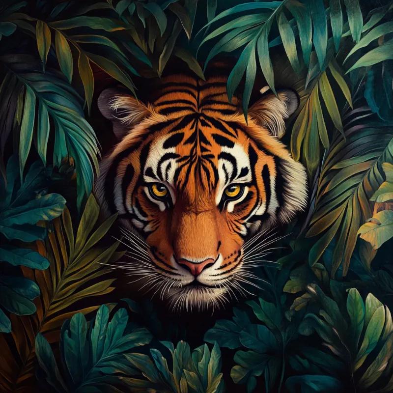 Paint by Numbers Kit Tiger In The Grass