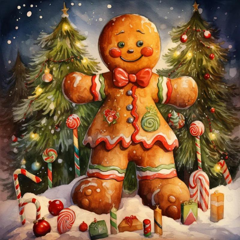 Paint by Numbers Kit Gingerbread Man