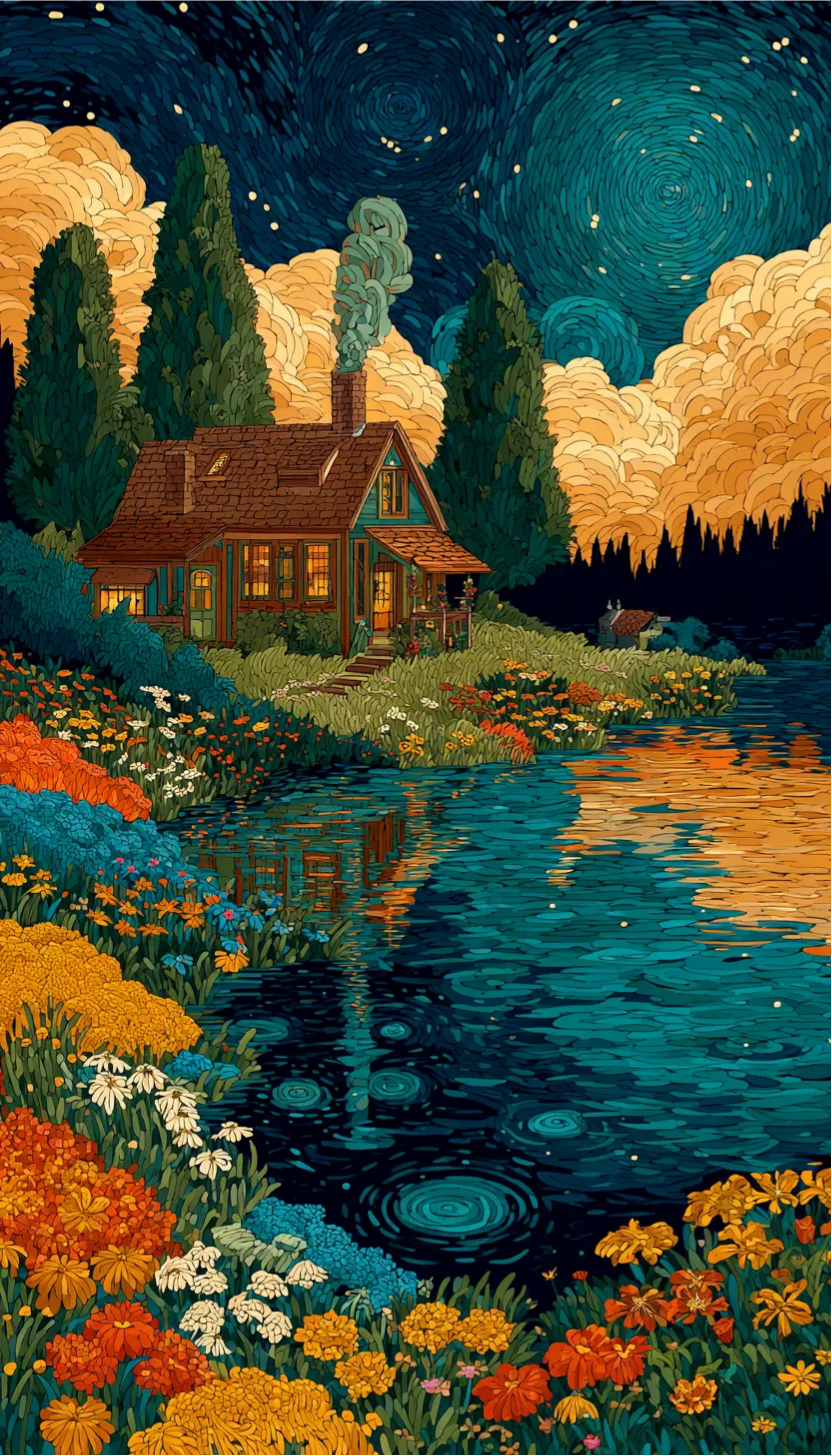 Paint by Numbers Kit Abstract Colorful Landscape