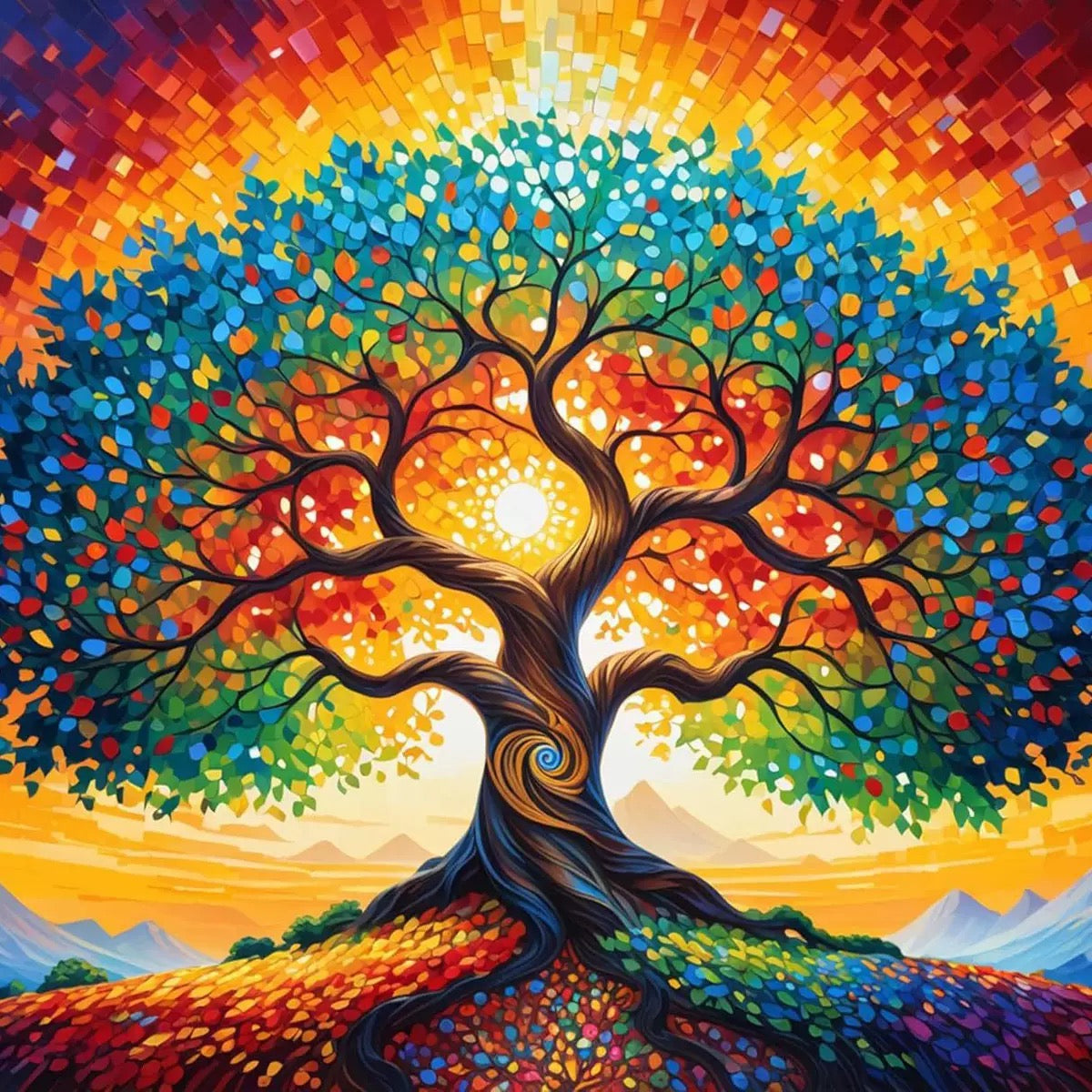 Paint by Numbers Kit Fantasy Colorful Tree