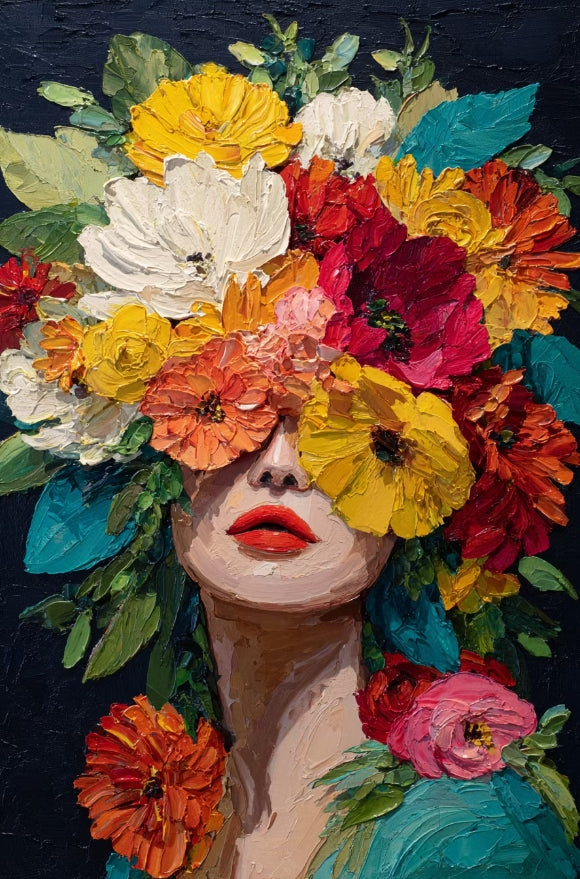 Paint by Numbers Kit Flower Woman