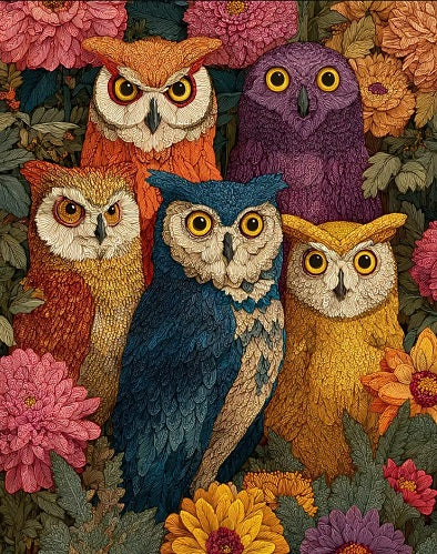 Paint by Numbers Kits Owls