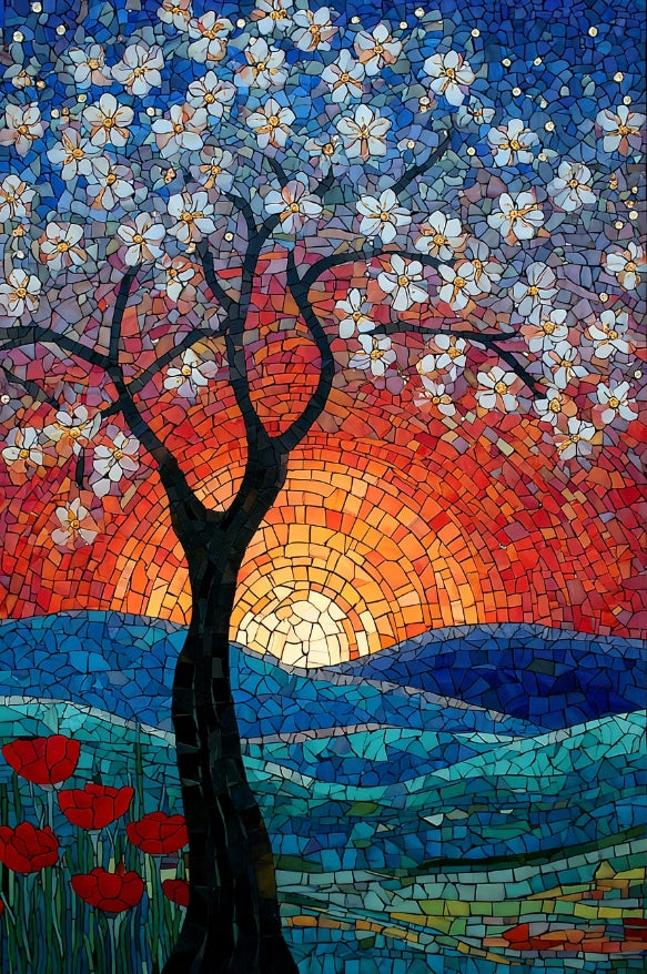 Paint by Numbers Kit Abstract Flower Tree