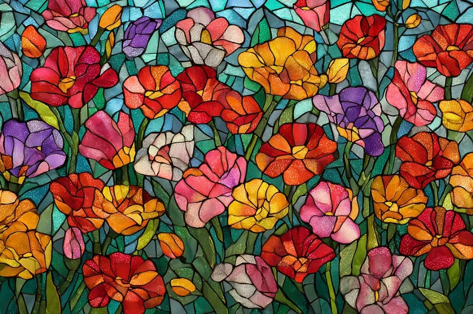 Paint by Numbers Kit Colorful Flowers