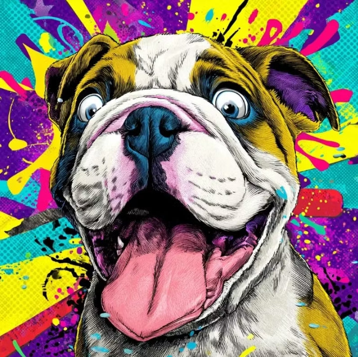 Paint by Numbers Kit Abstract Colorful Dog