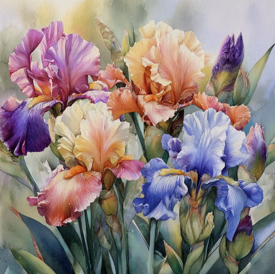 Paint by Numbers Kit Colorful Flowers
