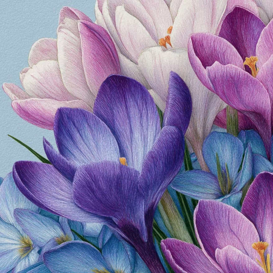 Paint by Numbers Kit Abstract Flowers
